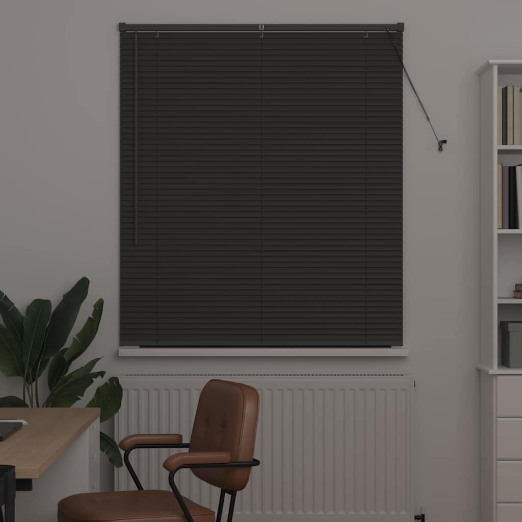 Venecijanski zastore Tamno siva 130 x 115 cm Aluminij