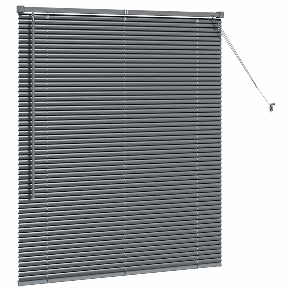 Venecijanski zastore Tamno siva 130 x 115 cm Aluminij