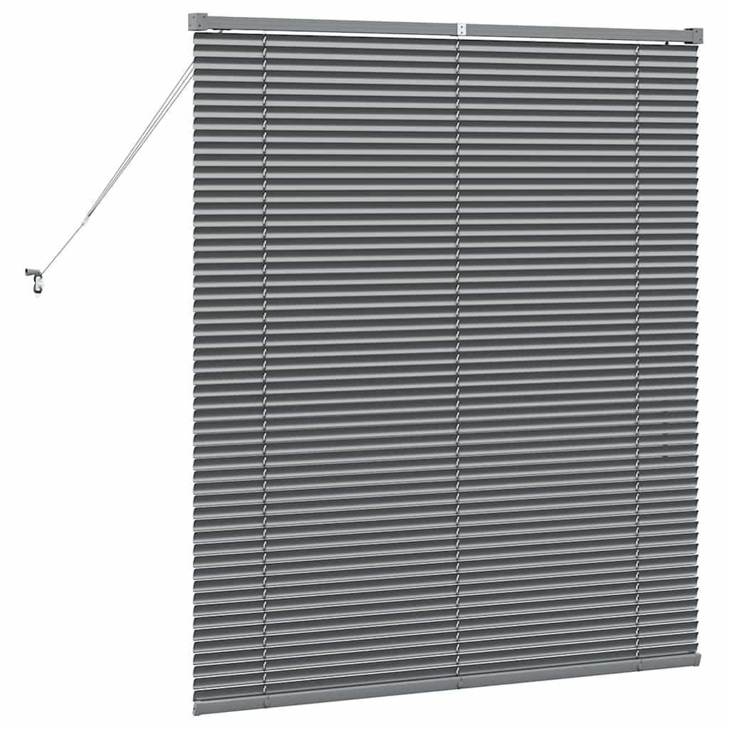 Venecijanski zastore Tamno siva 130 x 115 cm Aluminij