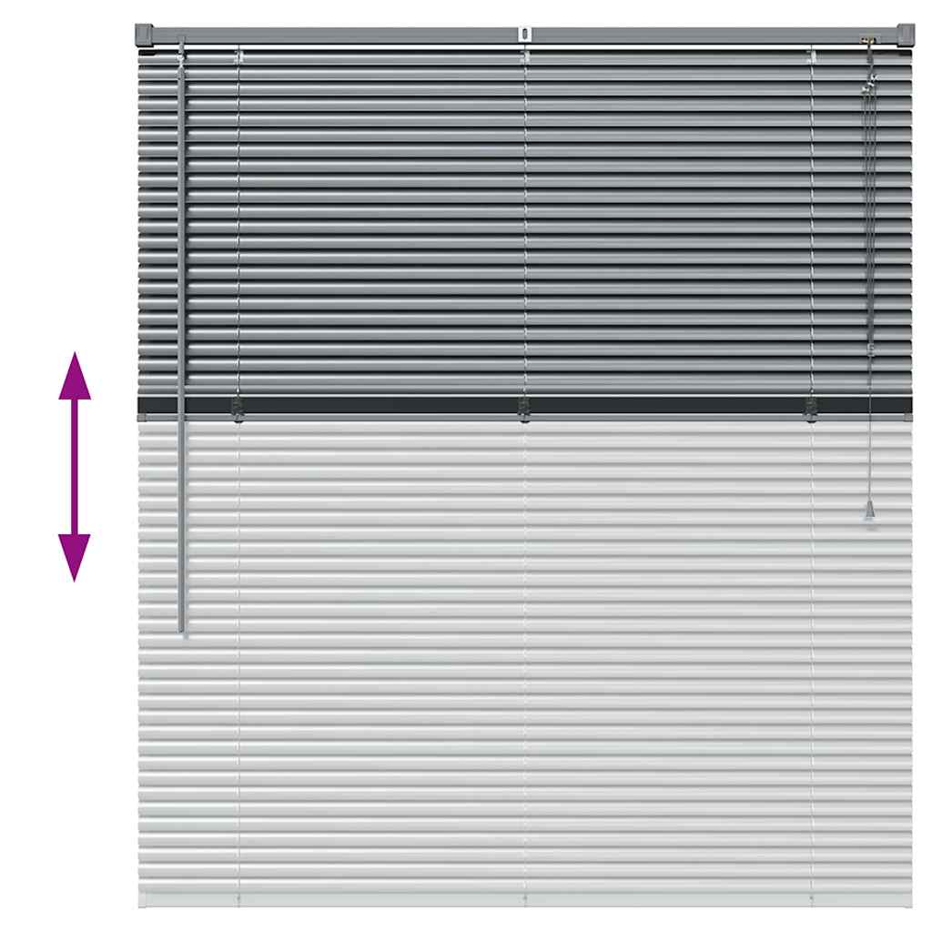 Venecijanski zastore Tamno siva 130 x 115 cm Aluminij