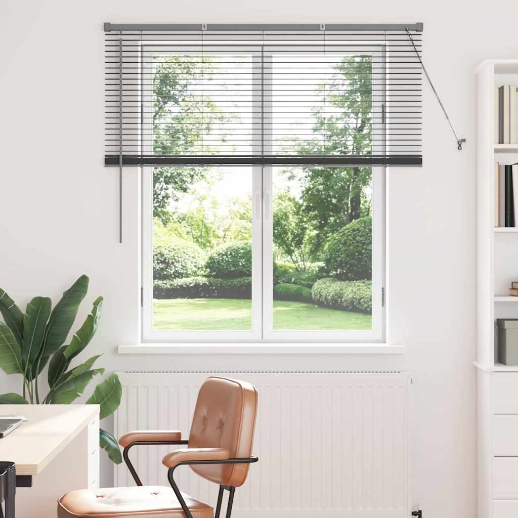 Venecijanski zastore Tamno siva 130 x 125 cm Aluminij