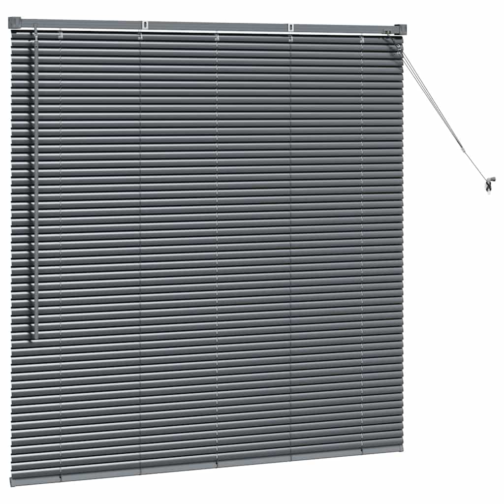 Venecijanski zastore Tamno siva 130 x 125 cm Aluminij
