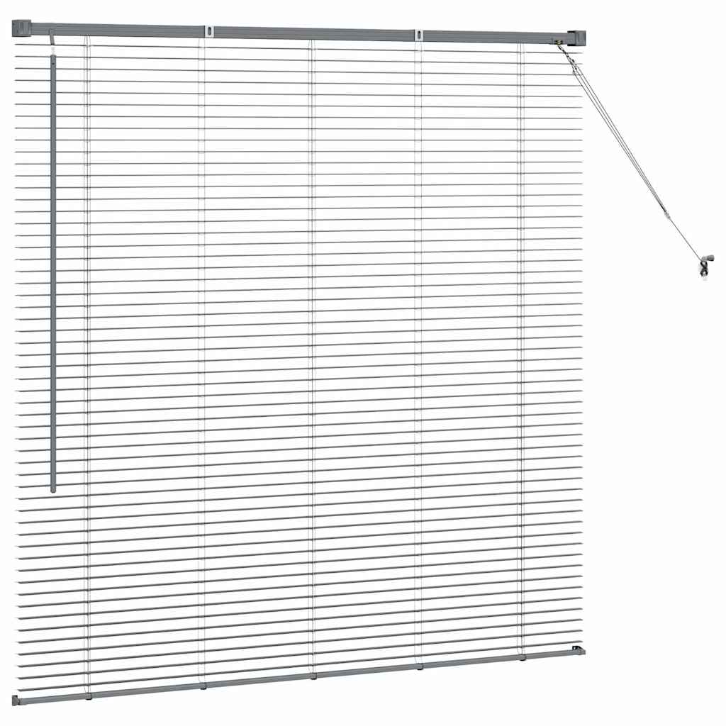 Venecijanski zastore Tamno siva 130 x 125 cm Aluminij