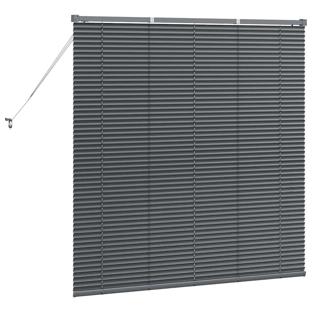 Venecijanski zastore Tamno siva 130 x 125 cm Aluminij