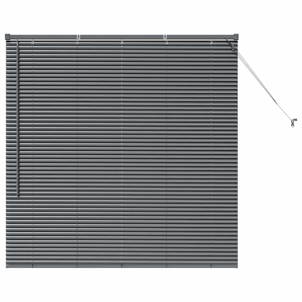 Venecijanski zastore Tamno siva 130 x 125 cm Aluminij