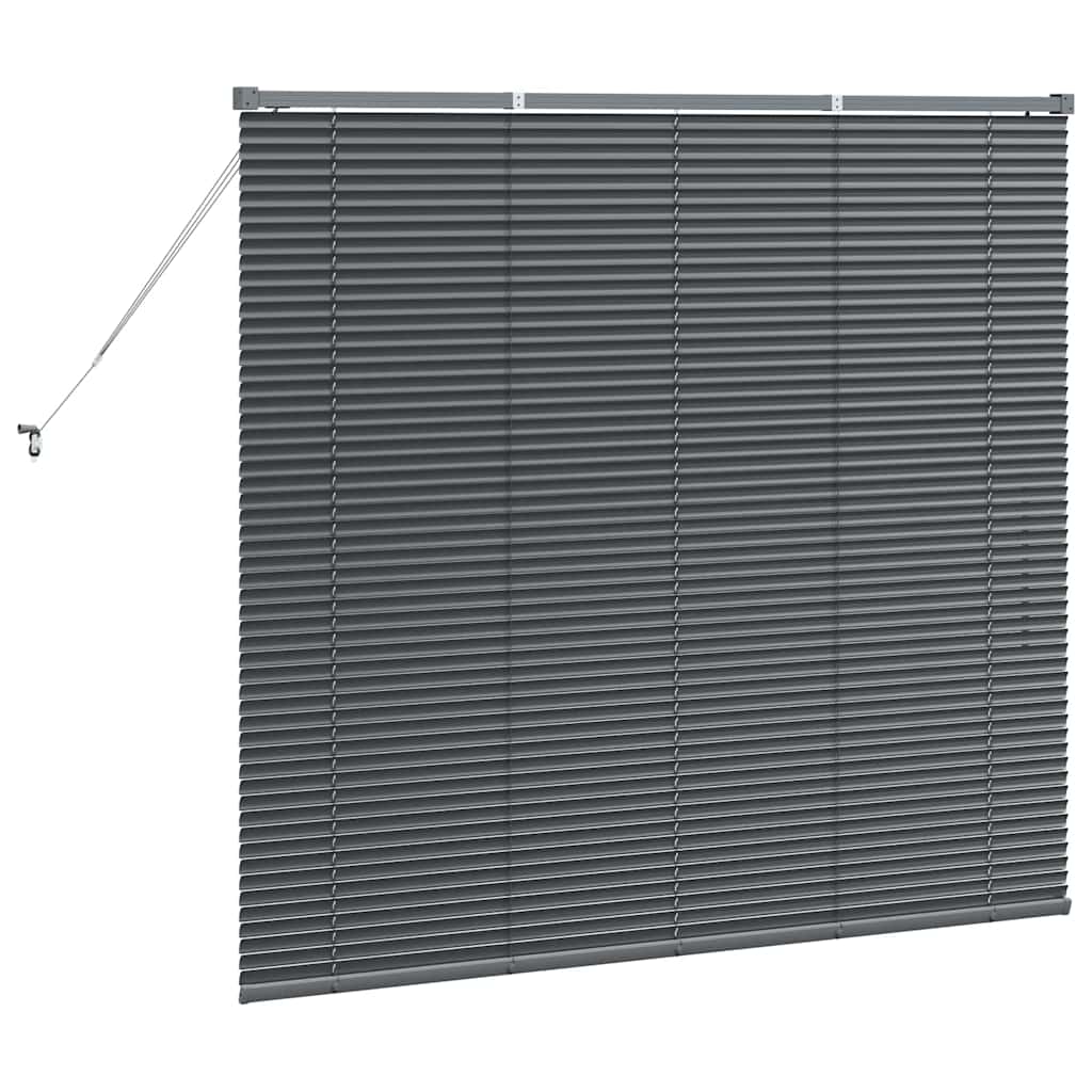 Venecijanski zastore Tamno siva 130 x 150 cm Aluminij