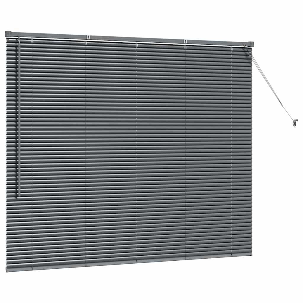 Venecijanski zastore Tamno siva 130 x 155 cm Aluminij