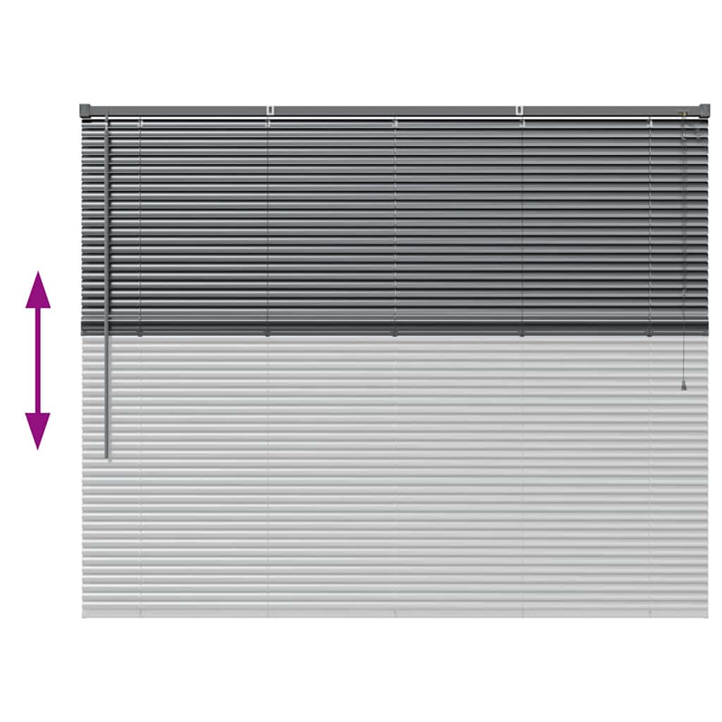 Venecijanski zastore Tamno siva 130 x 155 cm Aluminij