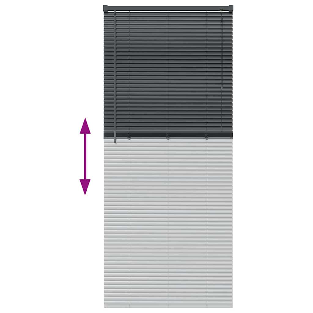 Venecijanski zastore Tamno siva 175 x 75 cm Aluminij