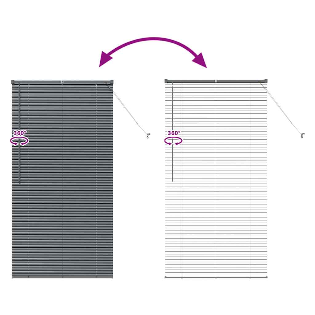 Venecijanski zastore Tamno siva 175 x 95 cm Aluminij