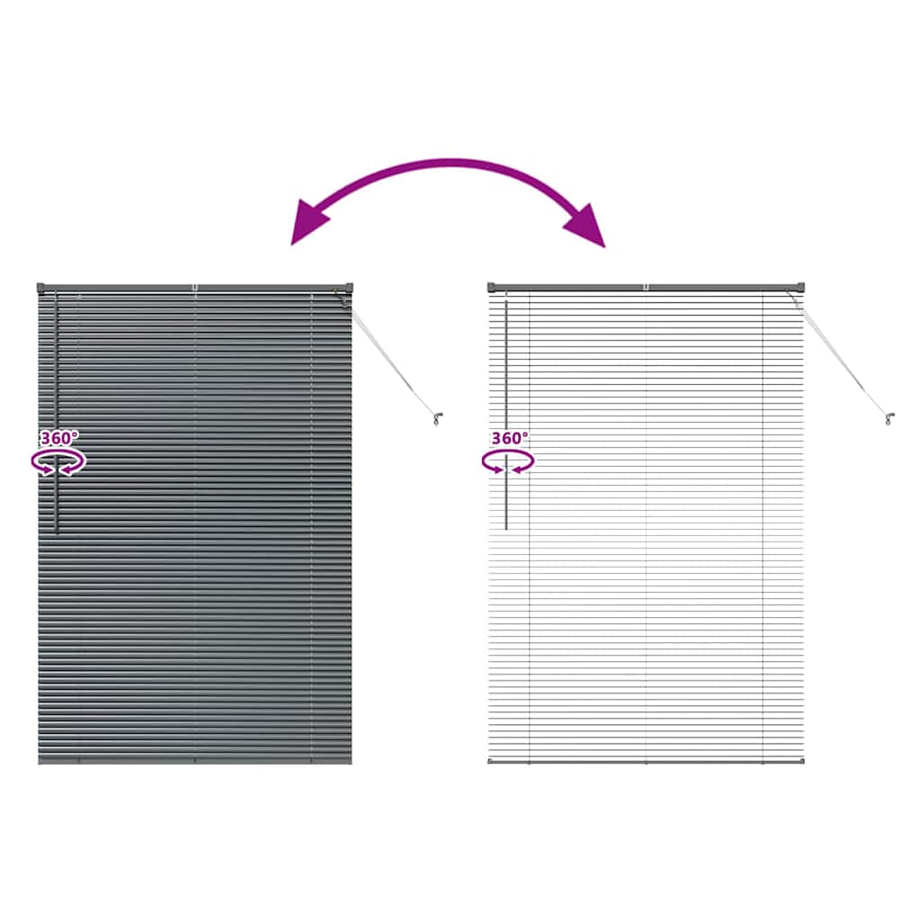Venecijanski zastore Tamno siva 175 x 110 cm Aluminij
