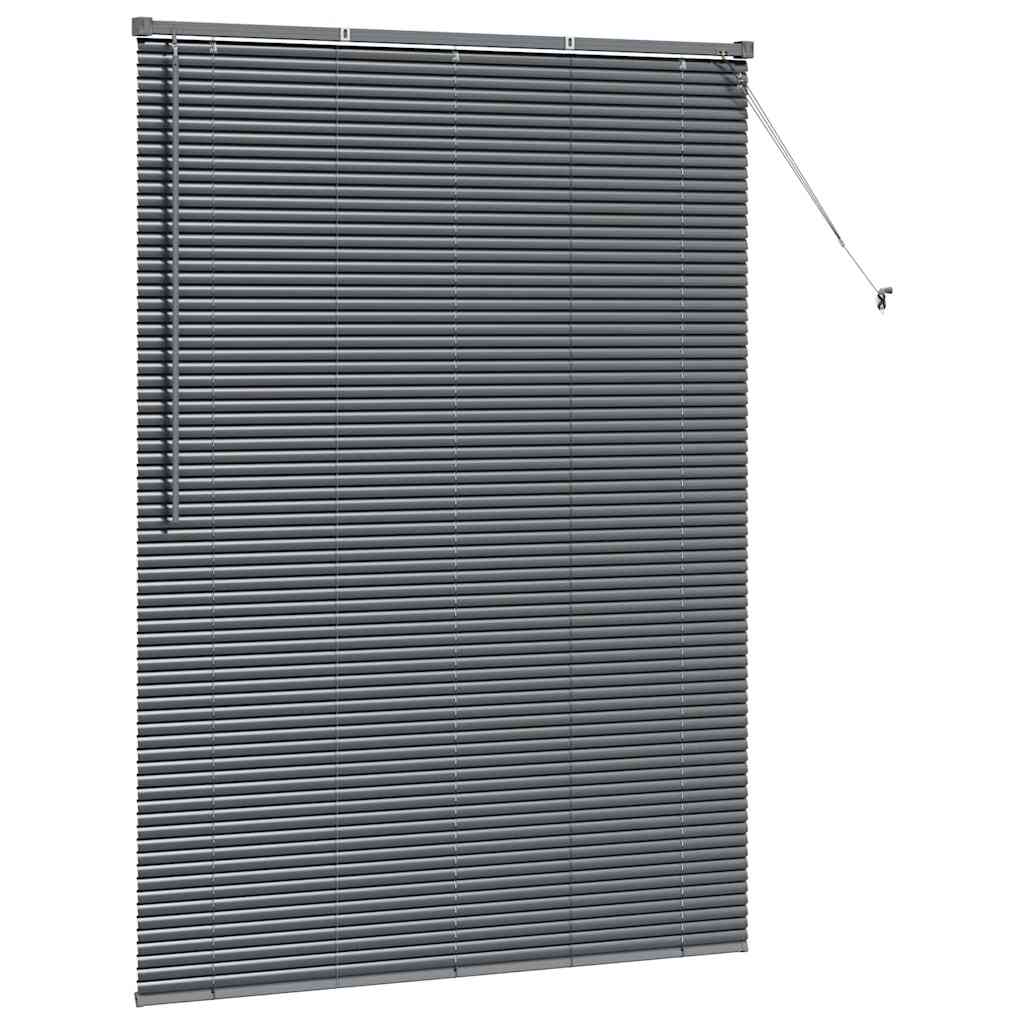Venecijanski zastore Tamno siva 175 x 130 cm Aluminij