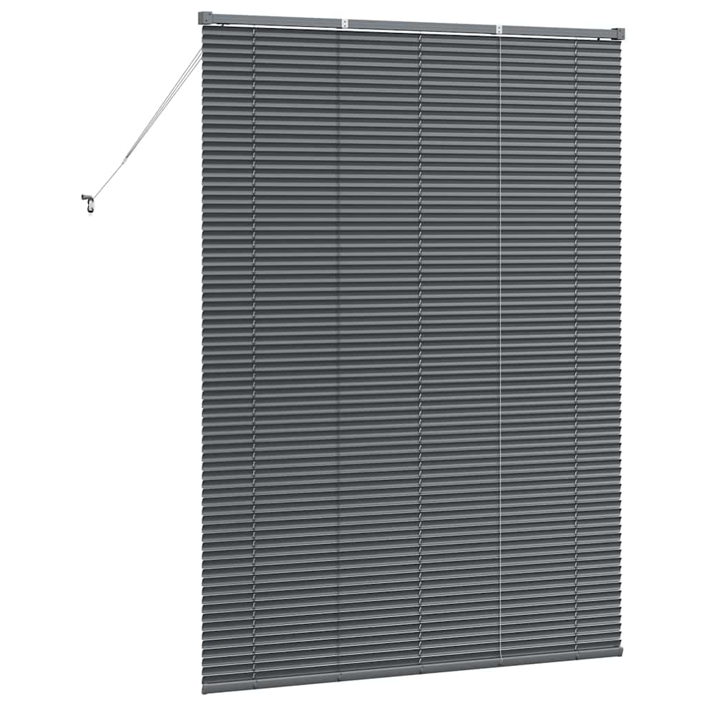 Venecijanski zastore Tamno siva 175 x 130 cm Aluminij