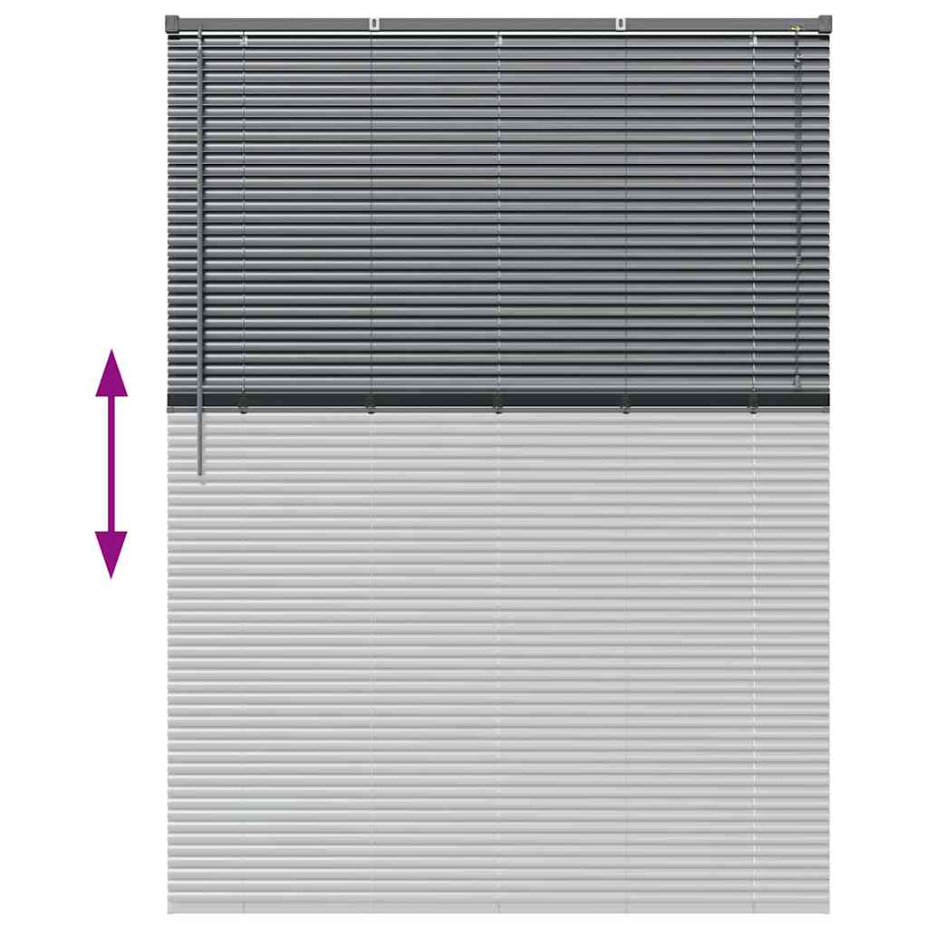 Venecijanski zastore Tamno siva 175 x 130 cm Aluminij
