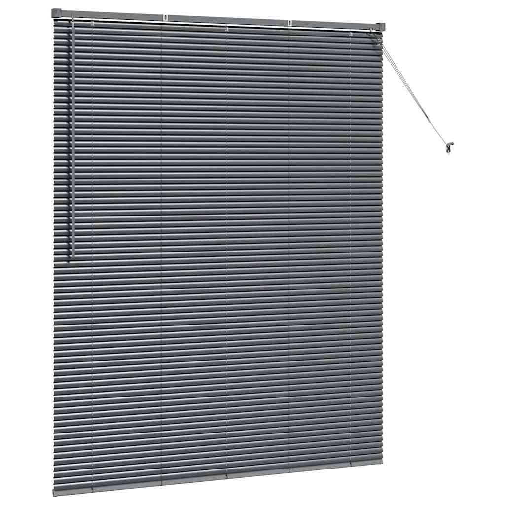 Venecijanski zastore Tamno siva 175 x 145 cm Aluminij