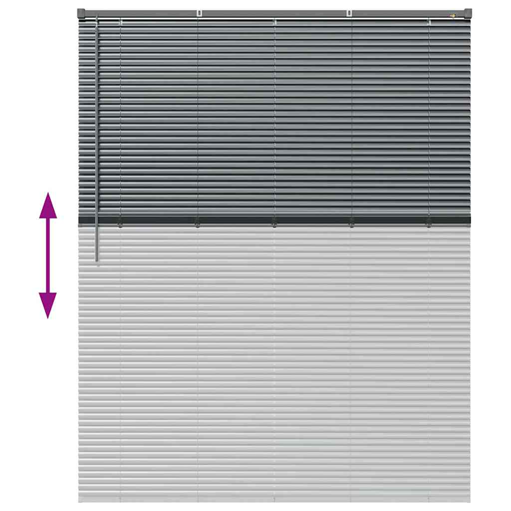 Venecijanski zastore Tamno siva 175 x 145 cm Aluminij