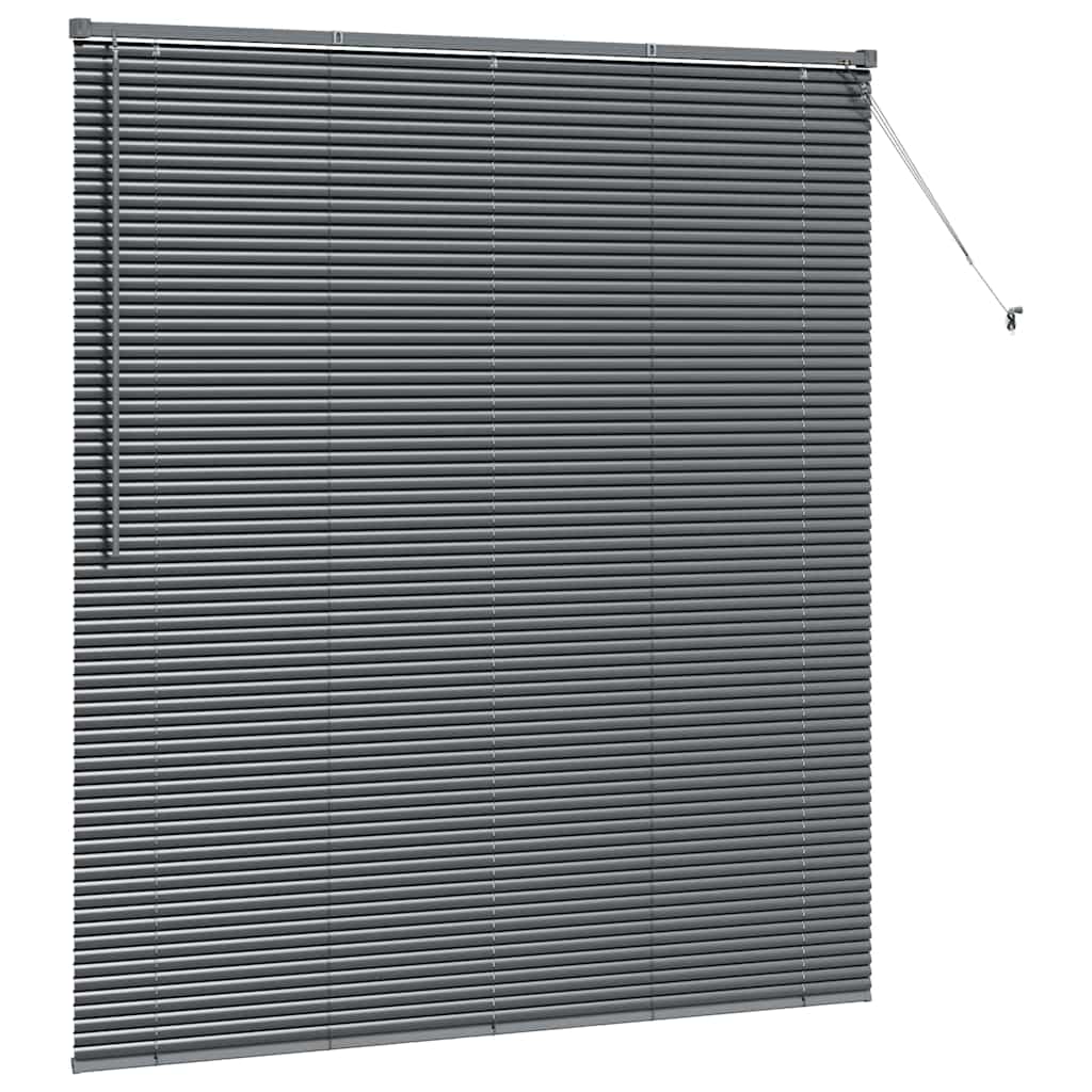 Venecijanski zastore Tamno siva 175 x 160 cm Aluminij