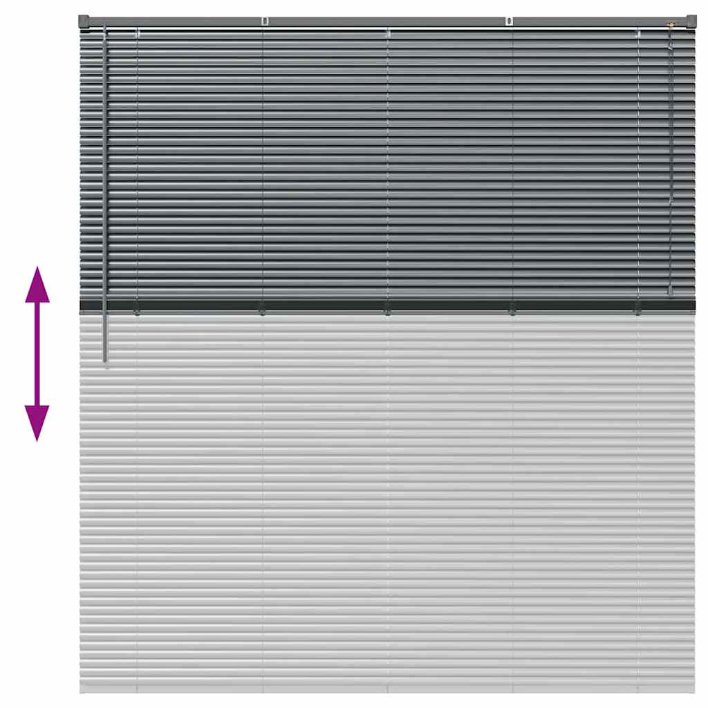 Venecijanski zastore Tamno siva 175 x 160 cm Aluminij