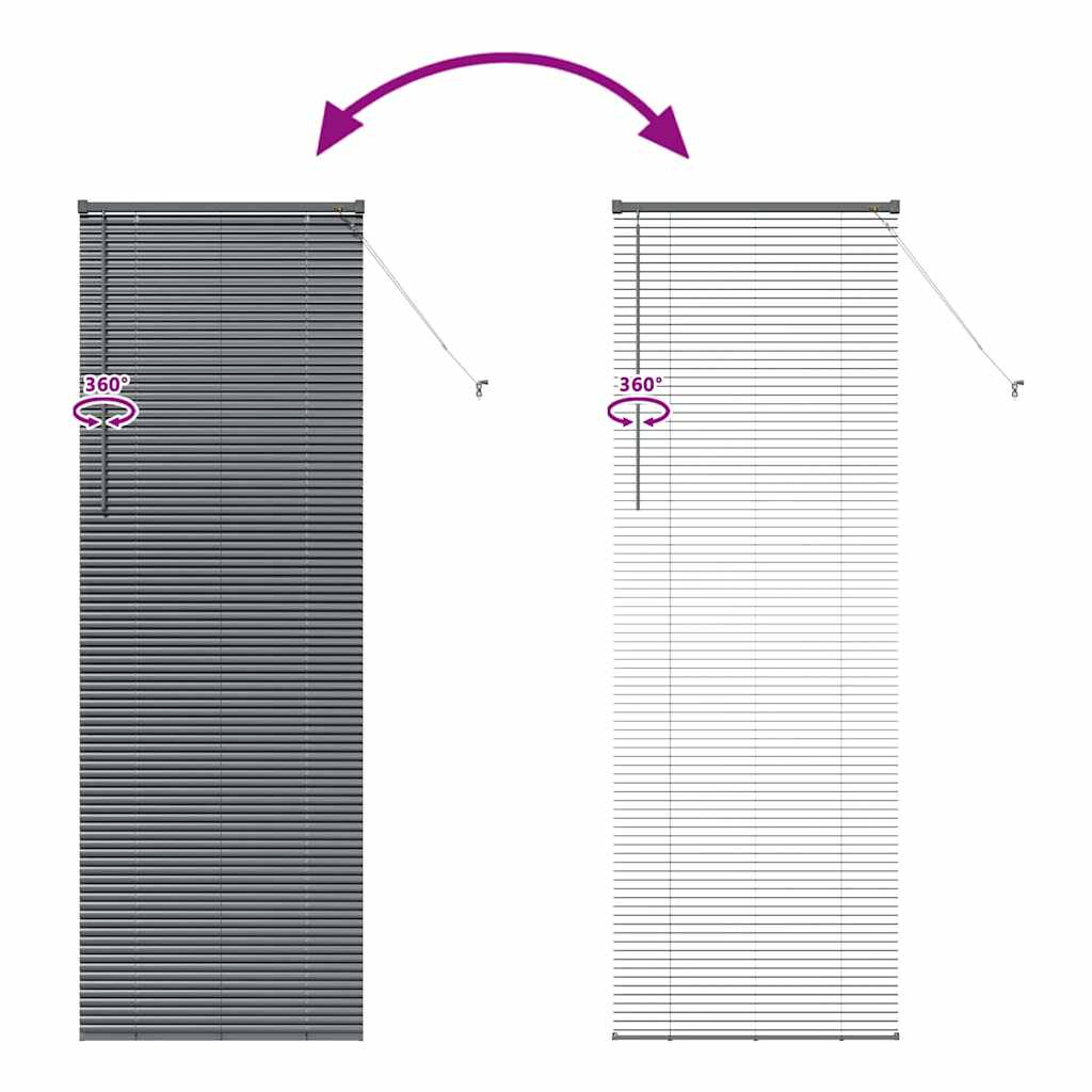 Venecijanski zastore Tamno siva 220 x 75 cm Aluminij