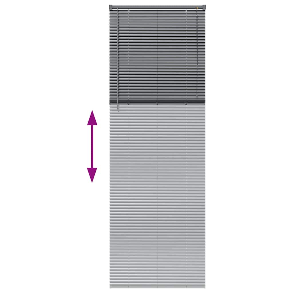 Venecijanski zastore Tamno siva 220 x 75 cm Aluminij