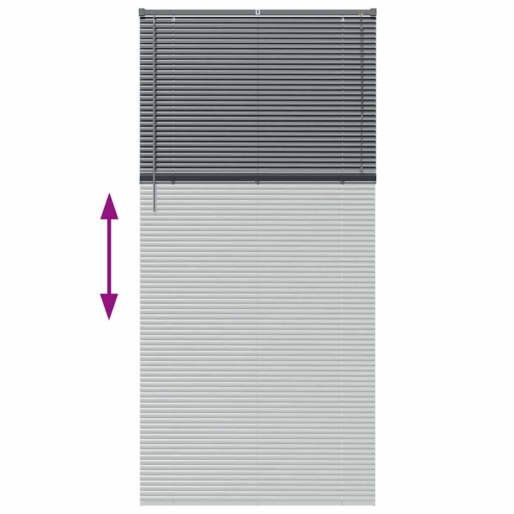 Venecijanski zastore Tamno siva 220 x 105 cm Aluminij