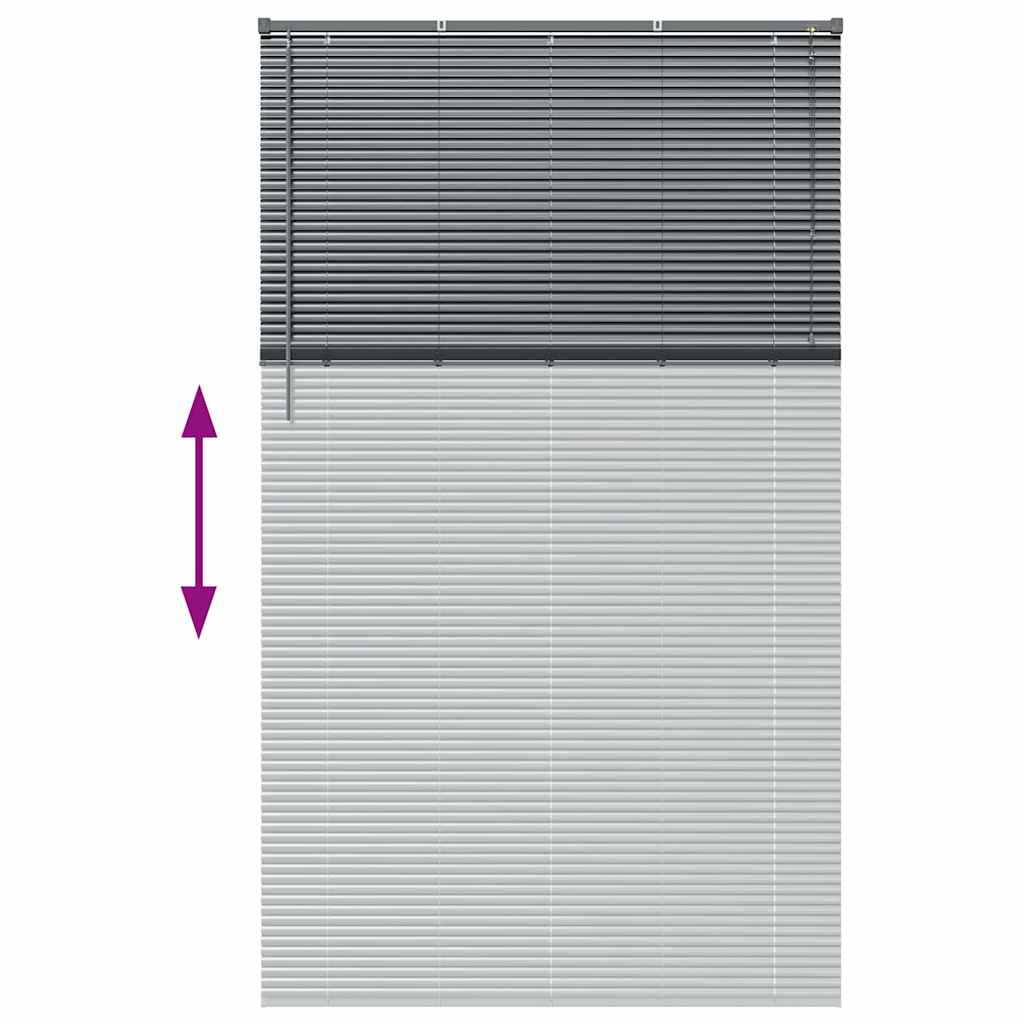 Venecijanski zastore Tamno siva 220 x 135 cm Aluminij