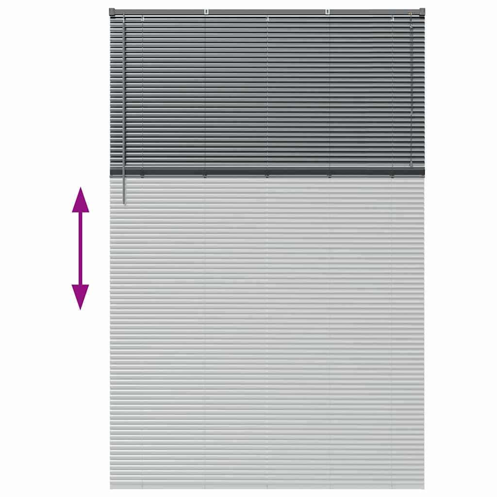 Venecijanski zastore Tamno siva 220 x 145 cm Aluminij