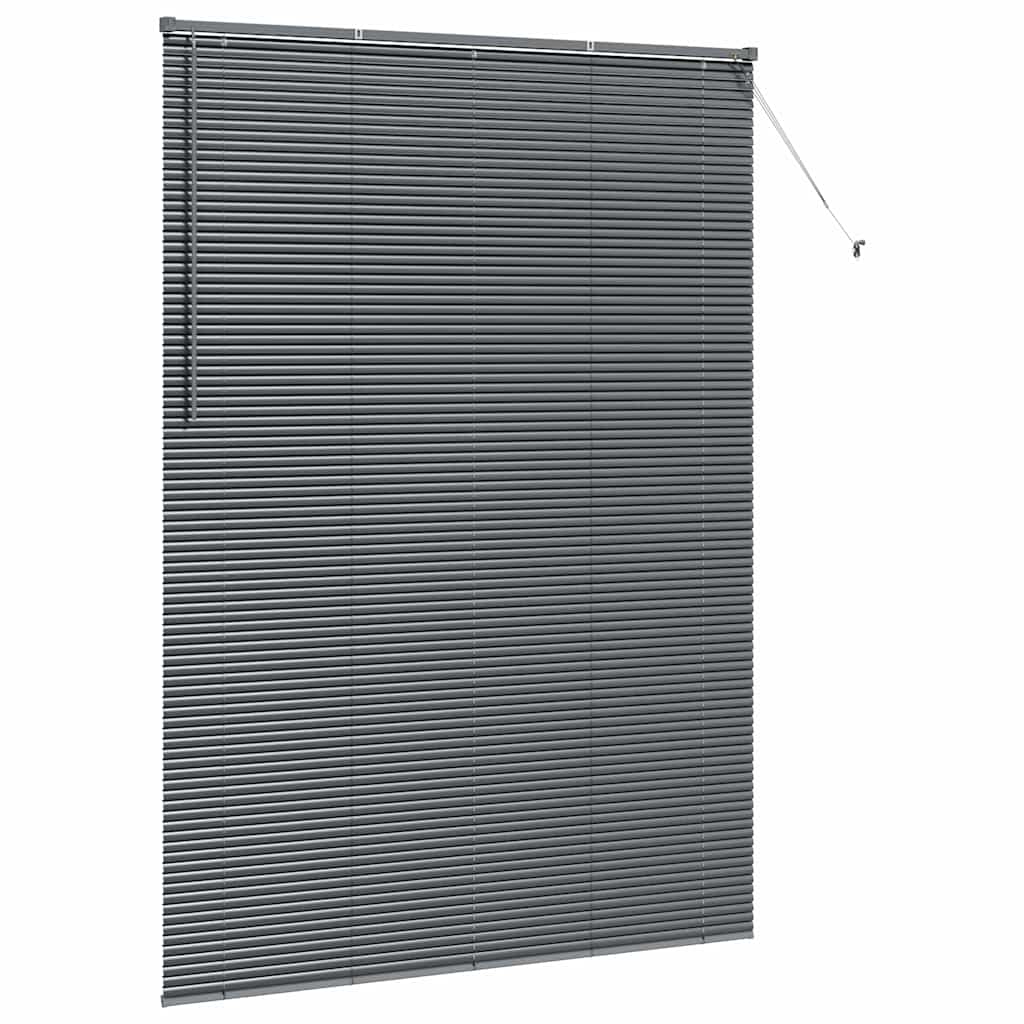 Venecijanski zastore Tamno siva 220 x 155 cm Aluminij