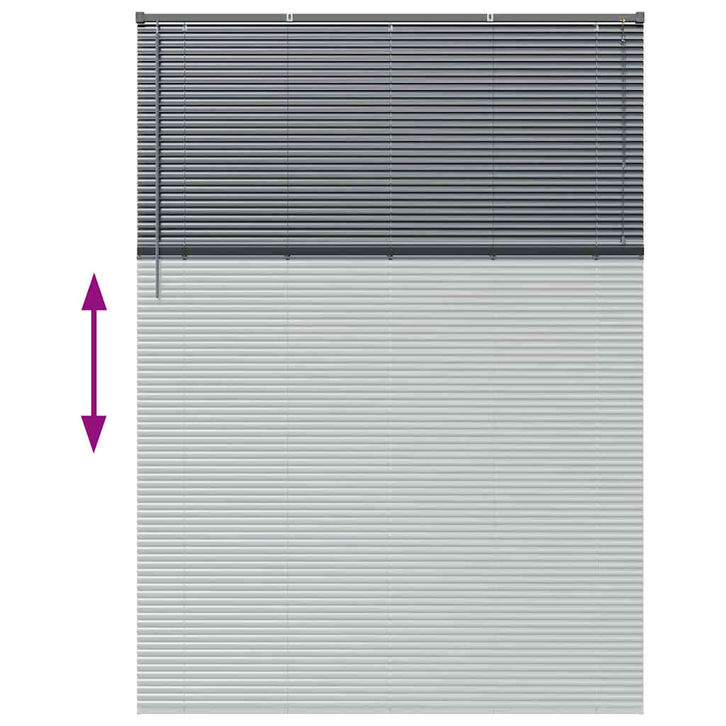 Venecijanski zastore Tamno siva 220 x 155 cm Aluminij