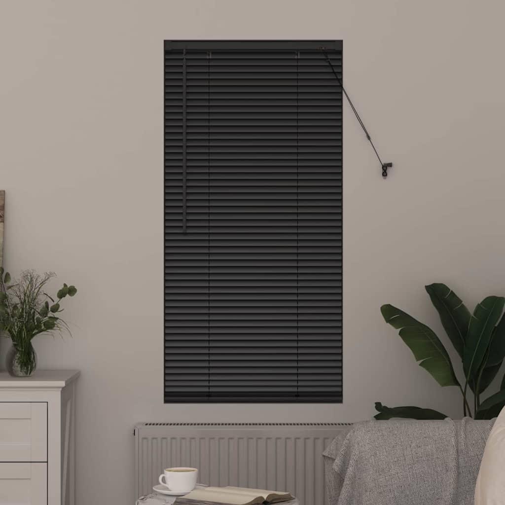 Venecijanski zastore Crna 130 x 60 cm Aluminij