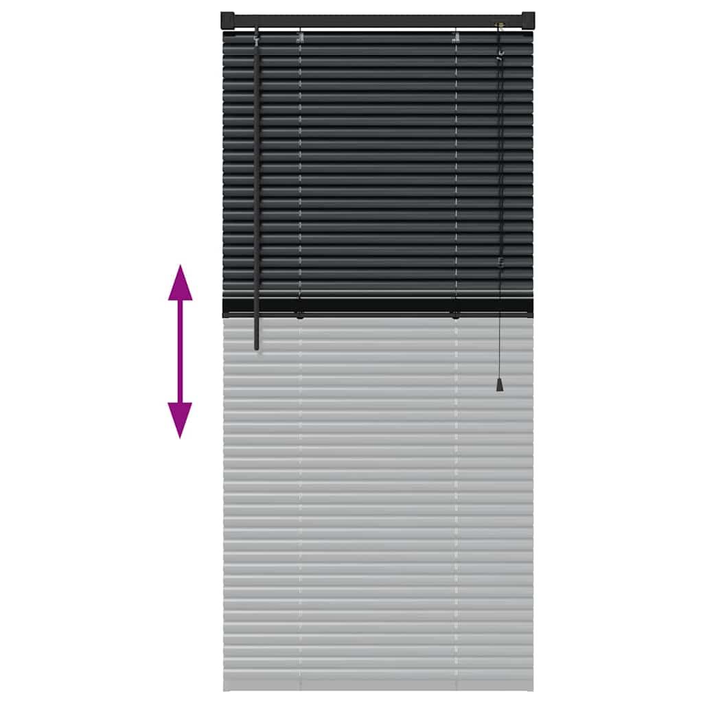 Venecijanski zastore Crna 60 x 2,5 x 130 cm Aluminij