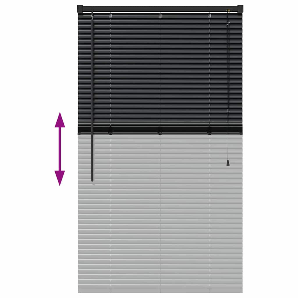 Venecijanski zastore Crna 130 x 80 cm Aluminij