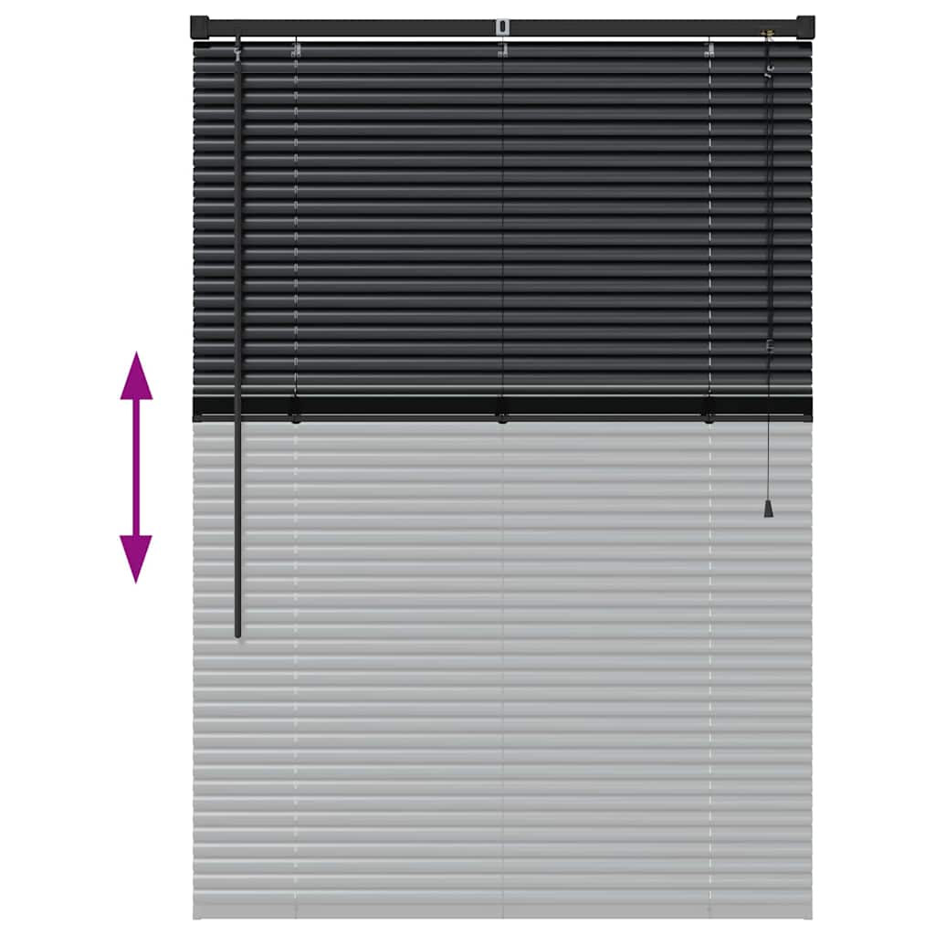Venecijanski zastore Crna 130 x 95 cm Aluminij