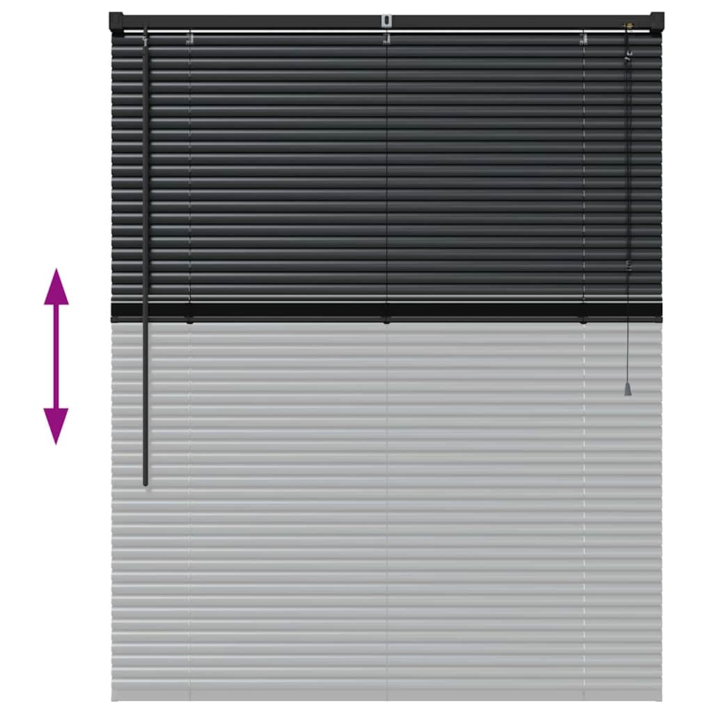 Venecijanski zastore Crna 130 x 100 cm Aluminij