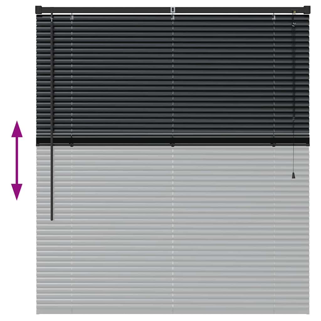 Venecijanski zastore Crna 130 x 110 cm Aluminij