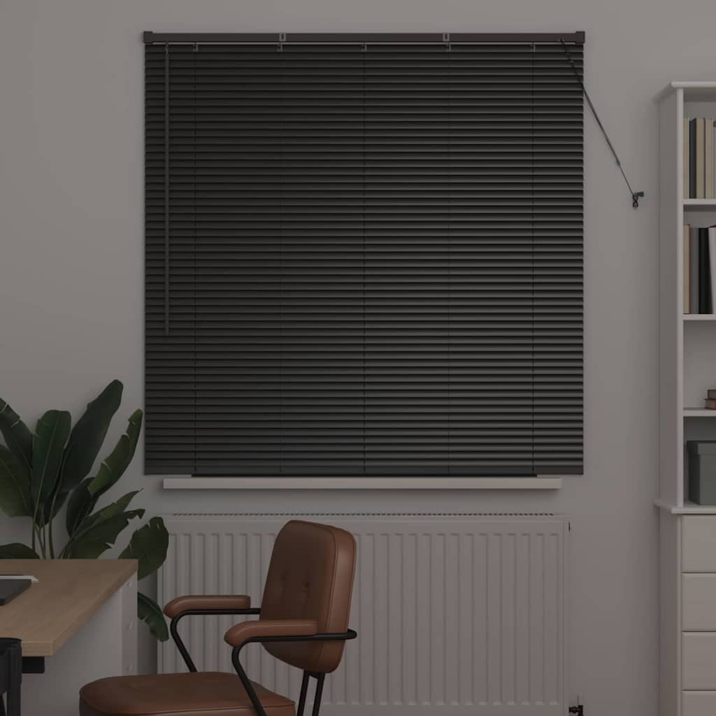 Venecijanski zastore Crna 130 x 130 cm Aluminij