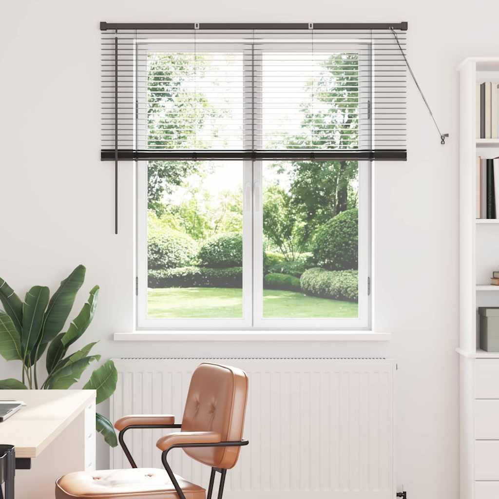 Venecijanski zastore Crna 130 x 135 cm Aluminij