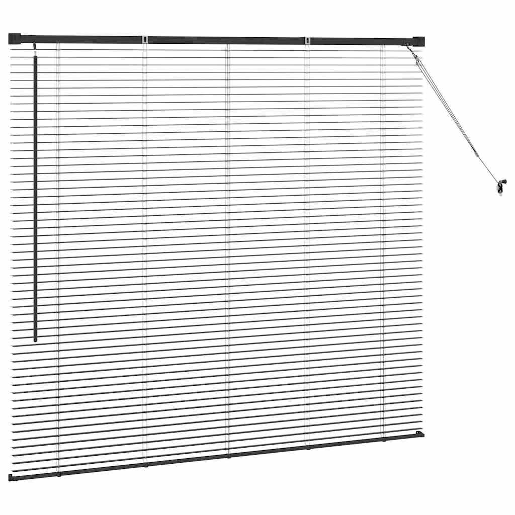 Venecijanski zastore Crna 130 x 145 cm Aluminij