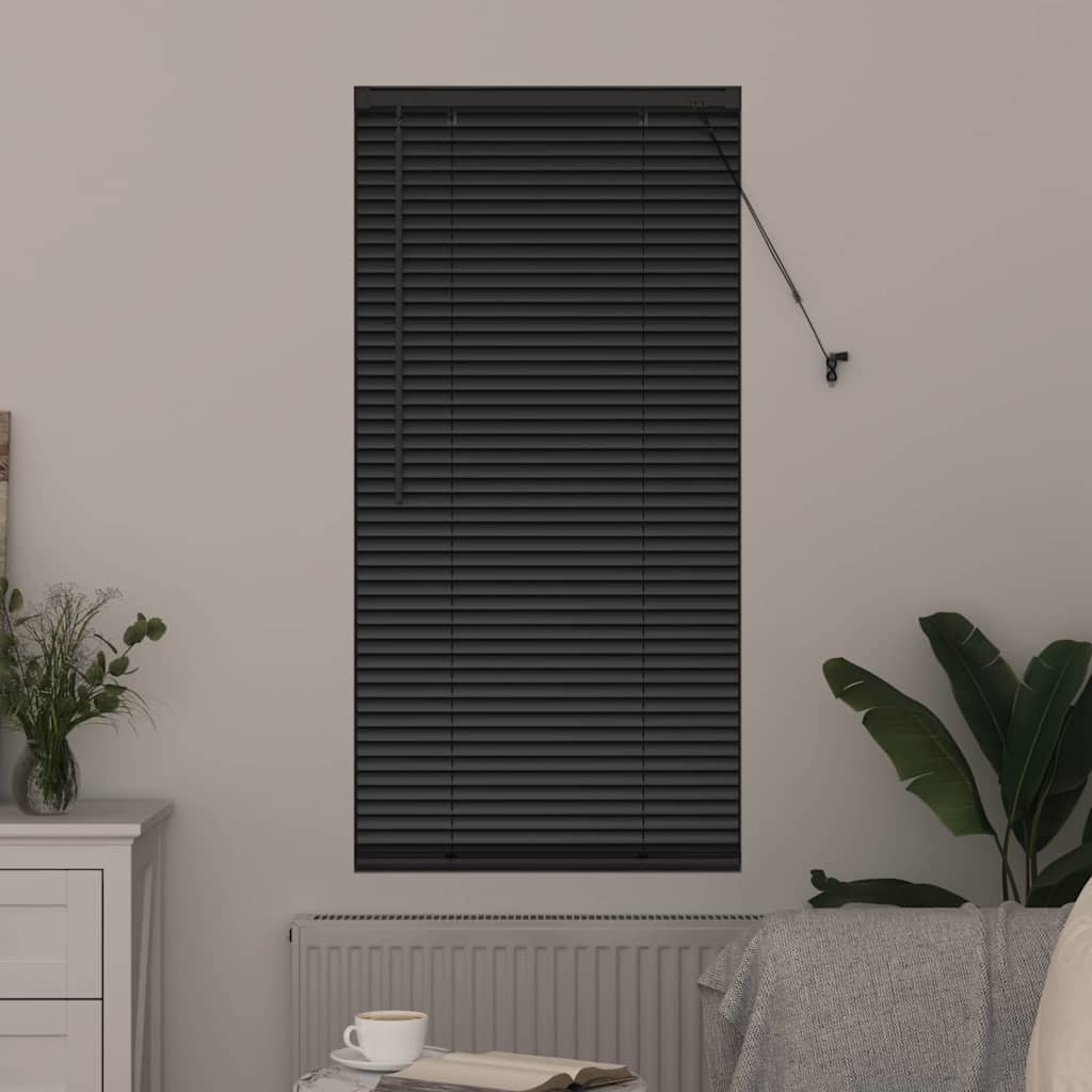 Venecijanski zastore Crna 175 x 60 cm Aluminij