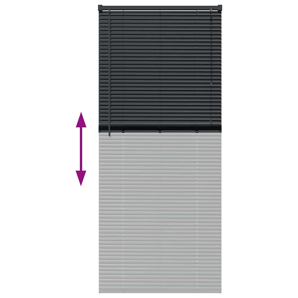 Venecijanski zastore Crna 175 x 75 cm Aluminij