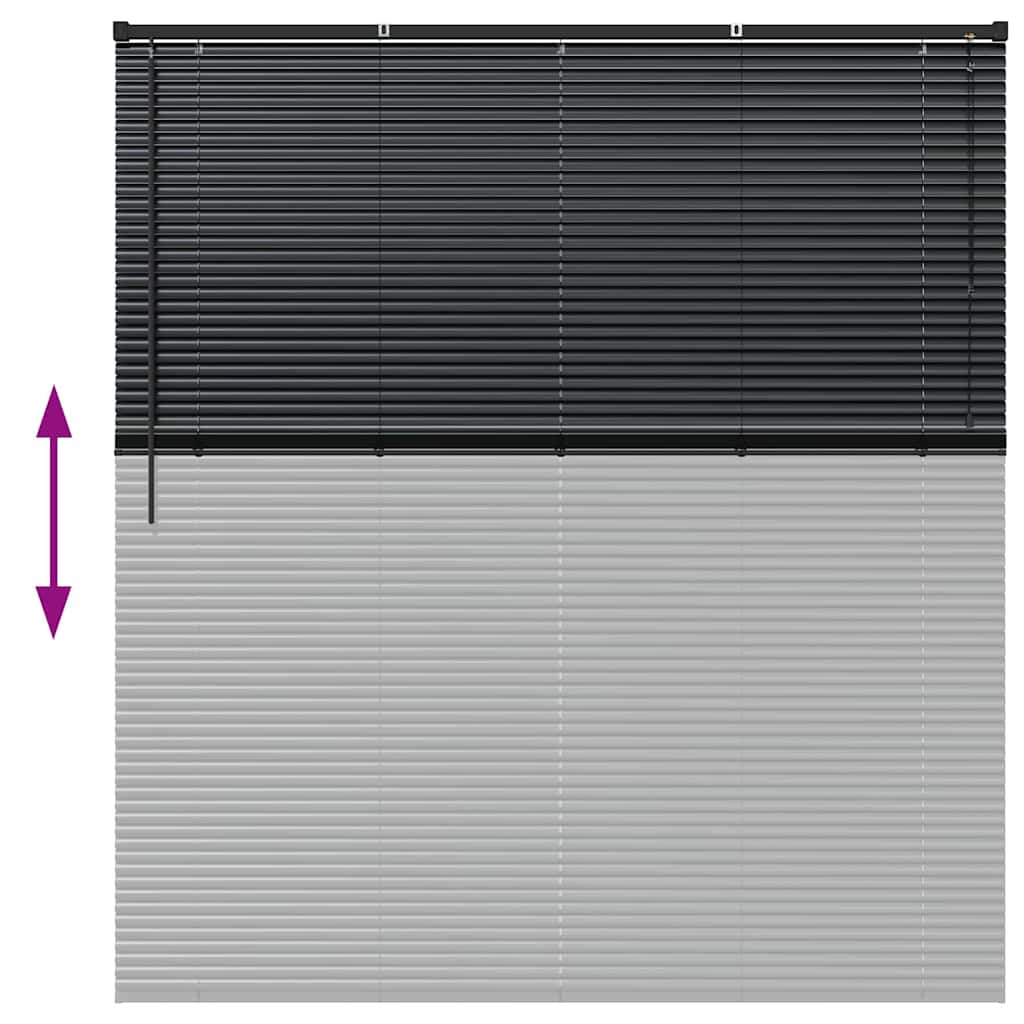 Venecijanski zastore Crna 175 x 155 cm Aluminij