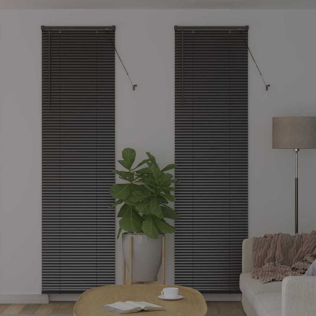 Venecijanski zastore Crna 220 x 60 cm Aluminij