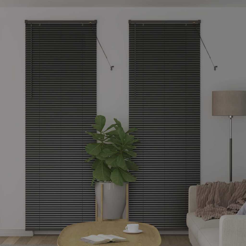 Venecijanski zastore Crna 220 x 75 cm Aluminij