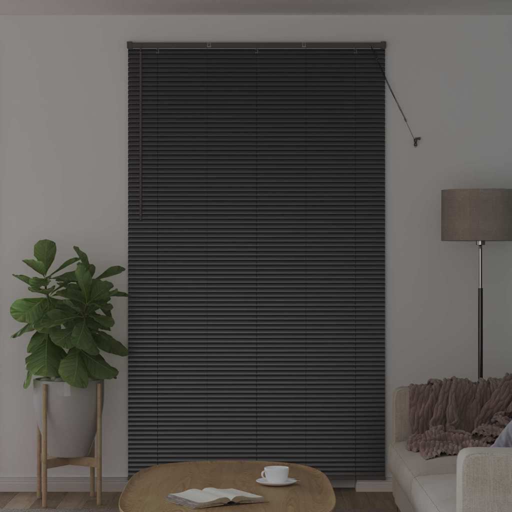 Venecijanski zastore Crna 220 x 130 cm Aluminij