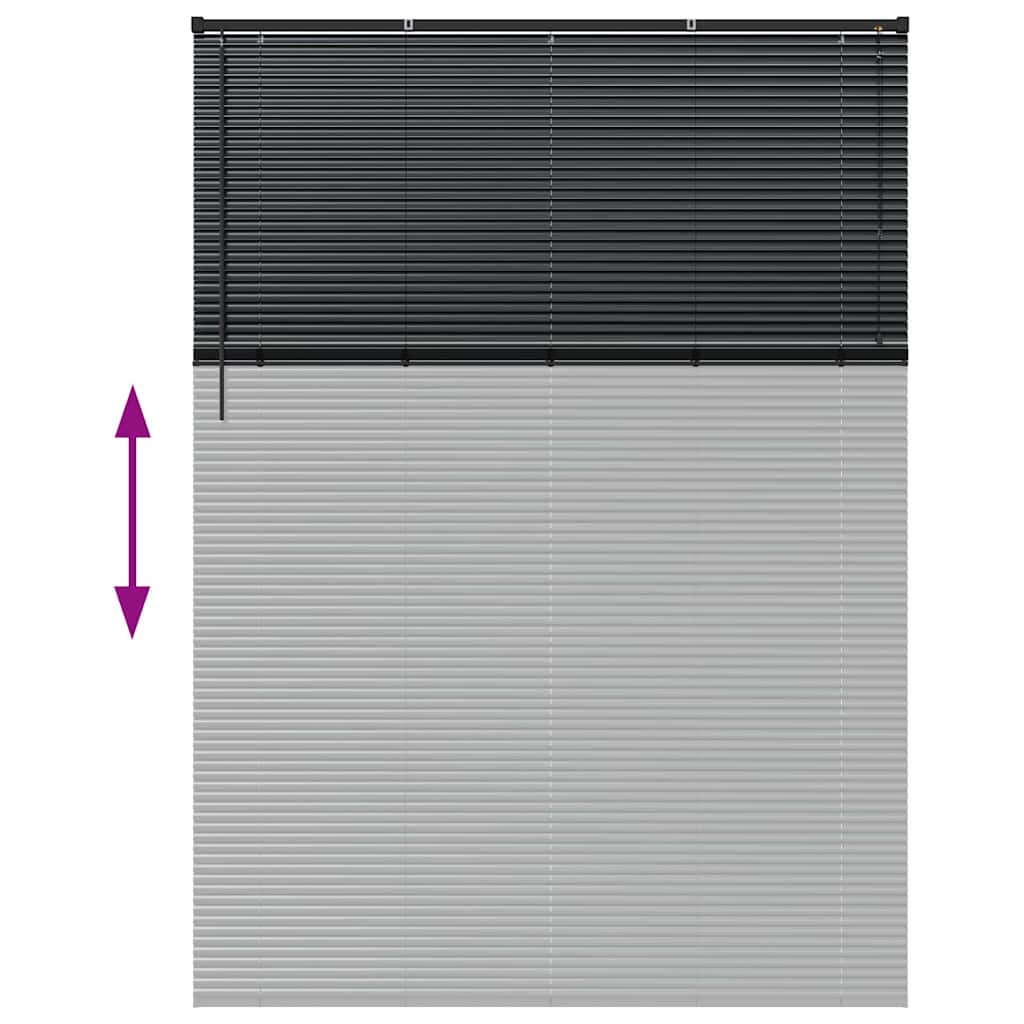 Venecijanski zastore Crna 220 x 155 cm Aluminij