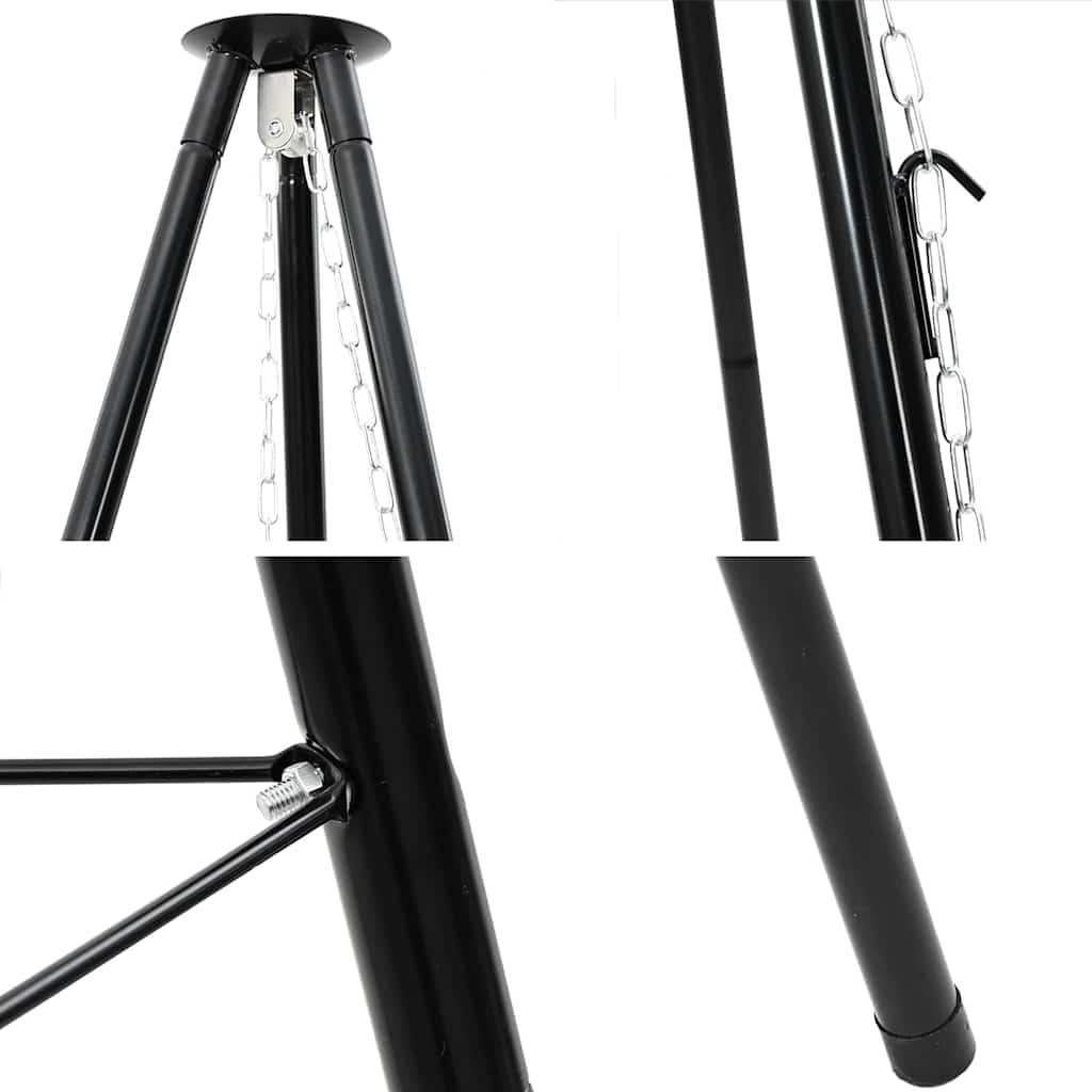 Tripod za logorsku vatru Crna 92 x 92 x 191,5 cm Čelik