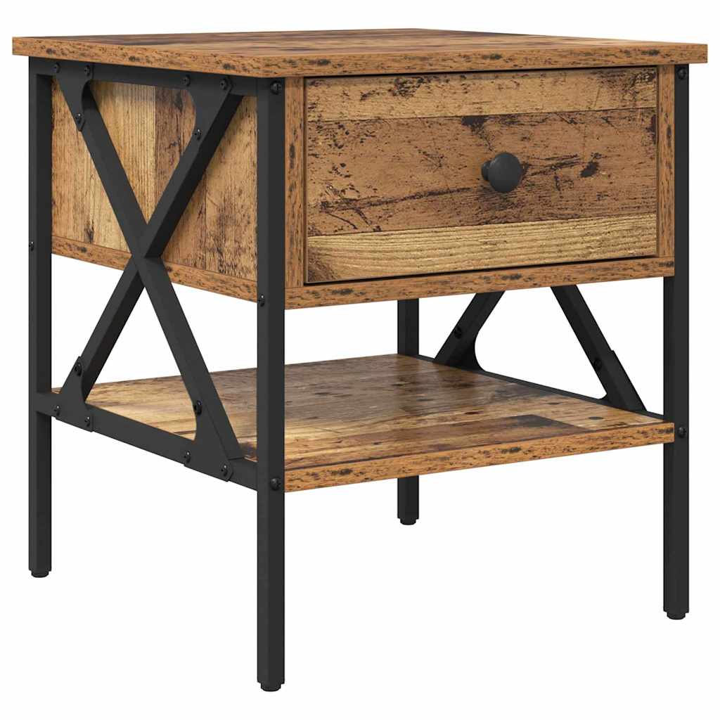 Noćni ormarić s ladicama 2 pcs Staro drvo 40 x 42 x 45 cm