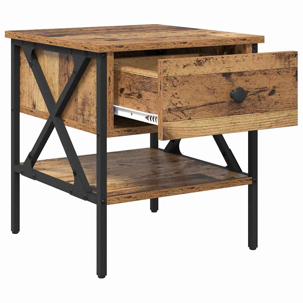 Noćni ormarić s ladicama 2 pcs Staro drvo 40 x 42 x 45 cm