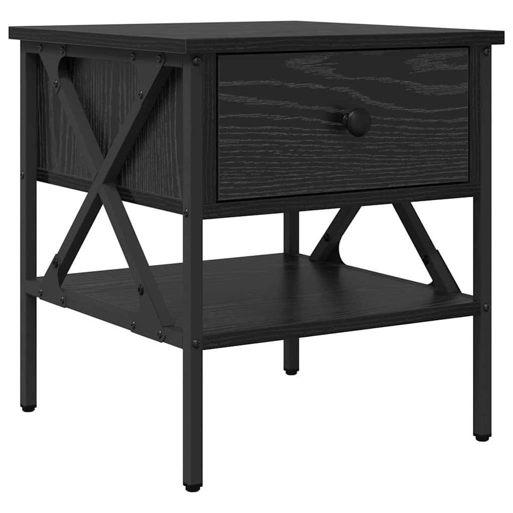 Noćni ormarić s ladicama 2 pcs Crni hrast 40 x 42 x 45 cm