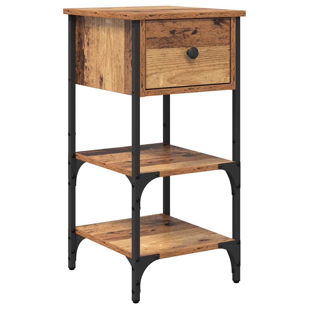 Noćni ormar 2 pcs Smeđa 33.5 x 36 x 70 cm Konstrukcijsko drvo